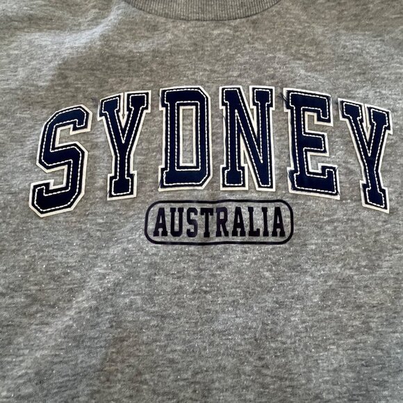 Sports Sweatshirt Sweater Shirt Mens Large Gray Sydney Australia Embroidered‎ - Picture 8 of 11